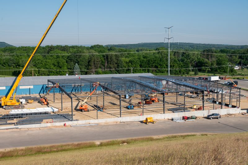 New Aprilaire addition during construction.