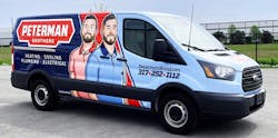 The Peterman Brothers new truck wrap was designed by KickCharge Creative. The Peterman Brothers new truck wrap was designed by KickCharge Creative.