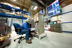 A new automated heating lab and test stands allow technicians to setup and pre-program test stations. A new automated heating lab and test stands allow technicians to setup and pre-program test stations.