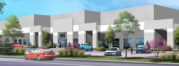 Architectural rendering of the new headquarters of RLS, LLC.