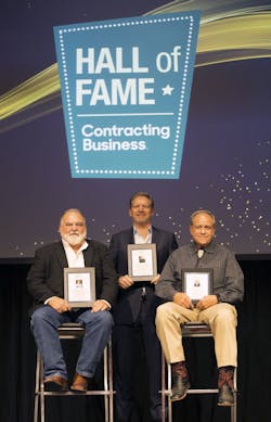 From left: Ben Stark, Ken Goodrich and John LaPlant on the Service World Expo stage.