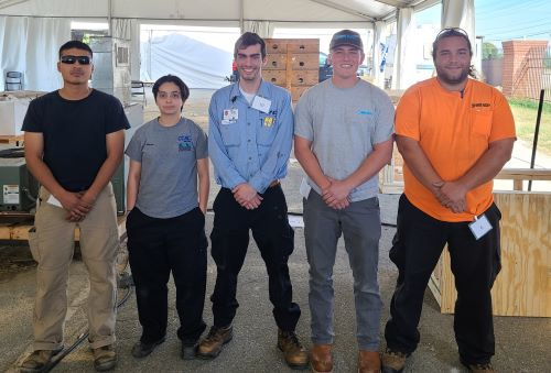 GTCC apprentices who participated in the 2021 North Carolina State Fair Apprentice Contest included, from left to right: Saul Gutierrez-Mariano, Ariana Rosales, Wesley Francis, Aiden McNeill and Michael Bullard.
