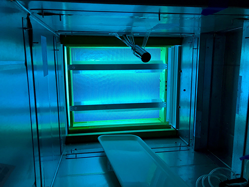 Photo of the hummingbird&trade; system during testing.