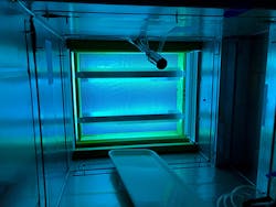 Photo of the hummingbird™ system during testing. Photo of the hummingbird™ system during testing.