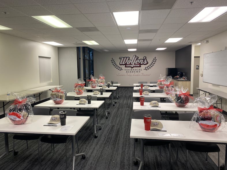 Wolfer&apos;s HVAC Training Academy includes plenty of space for classroom instruction.