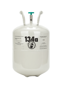 A non-refillable refrigerant cylinder produced by Worthington Industries. Worthington Industries&apos; says its updated, non-refillable but recyclable refrigerant cylinder adds environmental safety technology to address the refrigerant venting issue.