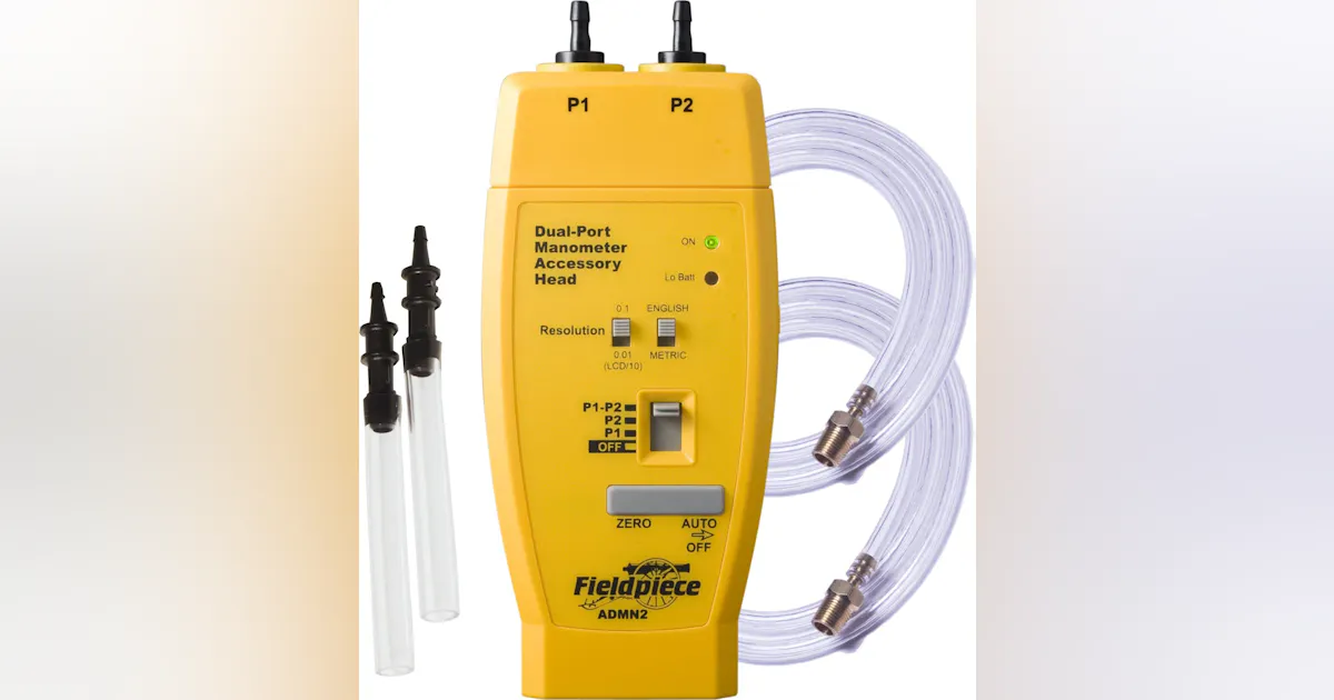 Manometer Attachment Manometer Accessory Head Offers Two Ports for Precision Measurement ...