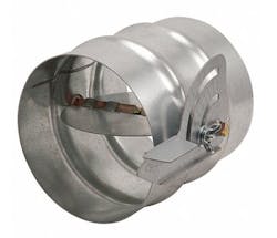 Round balancing damper, for use In low velocity and low differential pressure systems.