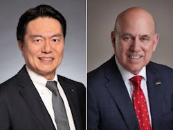 Takayuki “Taka” Inoue, Daikin executive vice president and chief sales and marketing officer, and Pete Gasiewicz, chief executive officer, CCOM. Takayuki “Taka” Inoue, Daikin executive vice president and chief sales and marketing officer, and Pete Gasiewicz, chief executive officer, CCOM.