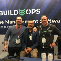 U.S. Army veteran and BuildOps&apos; CEO Alok Chanani, center, with BuildOps partners Patrick Drake, left (U.S. Marine Corps) and Trevor Prophet, U.S. Navy.