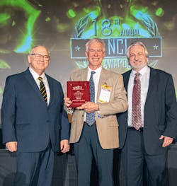 Ken Dean, center, Dean Heating and Cooling, NCI Small Contractor of the Year.