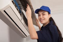 woman air conditioning technician