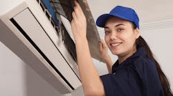 woman air conditioning technician