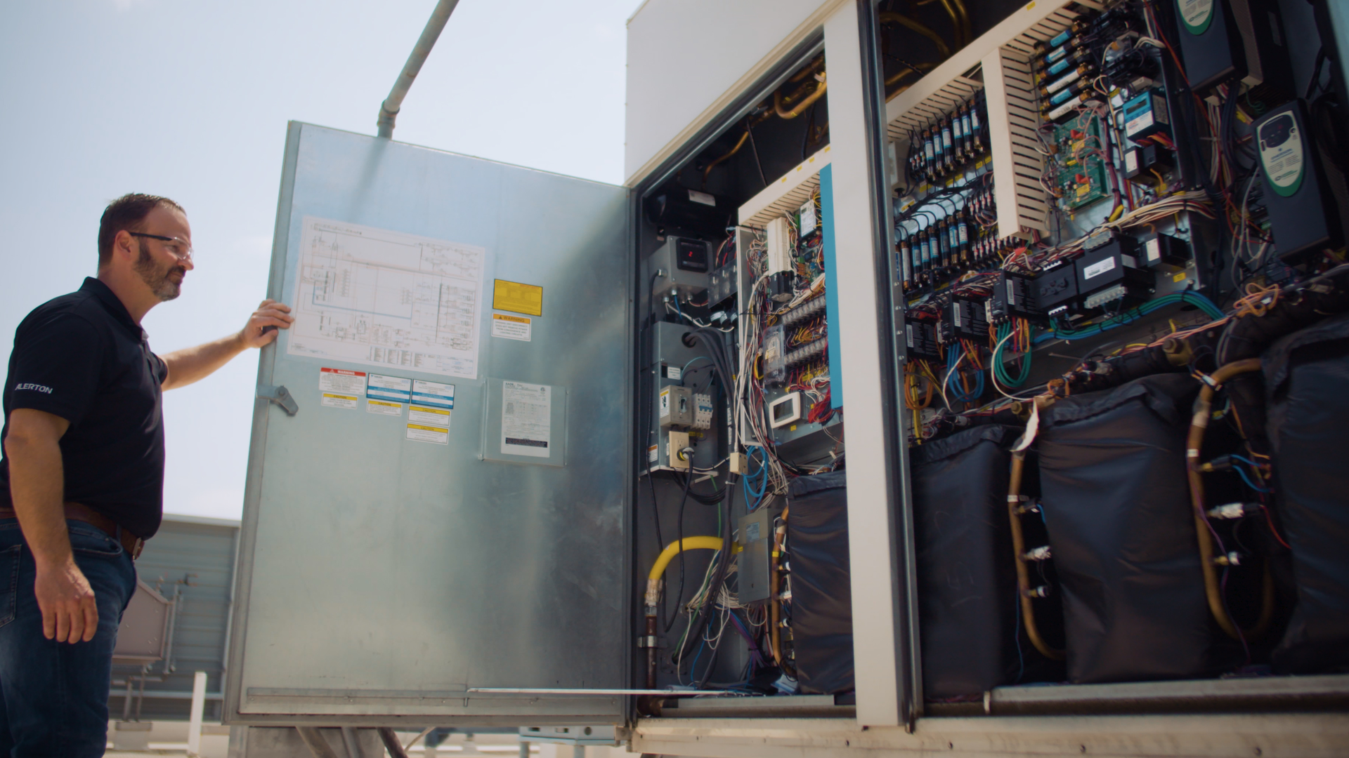 Emerson compressors are installed at Emerson's Helix facility in Dayton, Ohio.