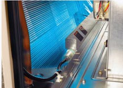 UVC kit installed on a Lennox Energence rooftop unit. UVC kit installed on a Lennox Energence rooftop unit.