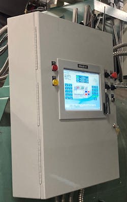 The highly efficient Hanbell RTM 90 oil-less compressors use a Micro Control System’s MCS-Magnum controller to operate the chiller safely and efficiently. The highly efficient Hanbell RTM 90 oil-less compressors use a Micro Control System’s MCS-Magnum controller to operate the chiller safely and efficiently.