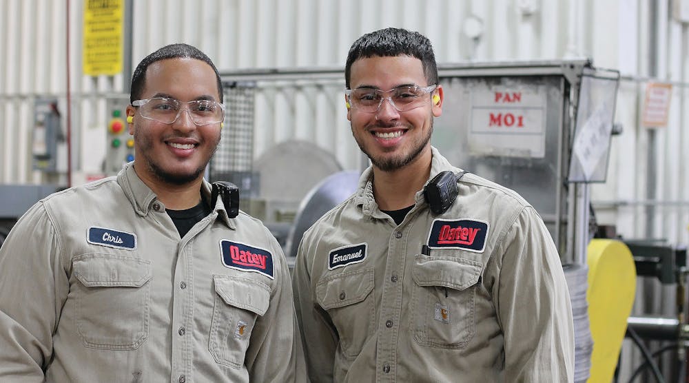 Current Oatey apprentices are from underrepresented groups, Hispanic and African-American.