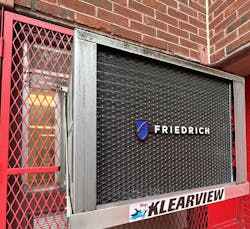 Exterior of installed window unit. Exterior of installed window unit.