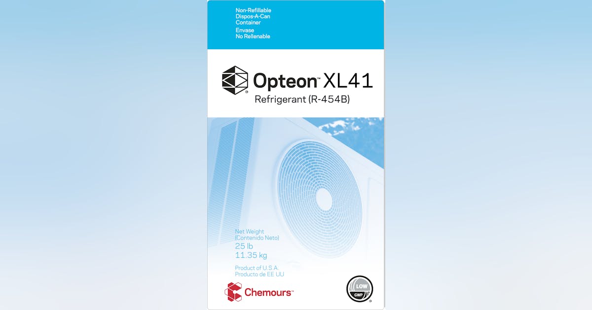 Chemours reports availability of Opteon™ XL41 refrigerant | Contracting ...