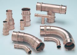 Assorted RLS press fittings. Assorted RLS press fittings.