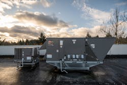 Almost 100 tons of Ruud equipment was installed across nine units. The day of installation required a high level of coordination between Focus, Mar-Hy and the Ruud teams. Almost 100 tons of Ruud equipment was installed across nine units. The day of installation required a high level of coordination between Focus, Mar-Hy and the Ruud teams.