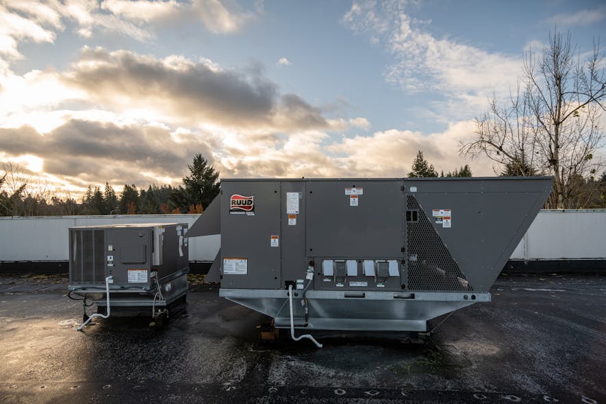 Almost 100 tons of Ruud equipment was installed across nine units. The day of installation required a high level of coordination between Focus, Mar-Hy and the Ruud teams.