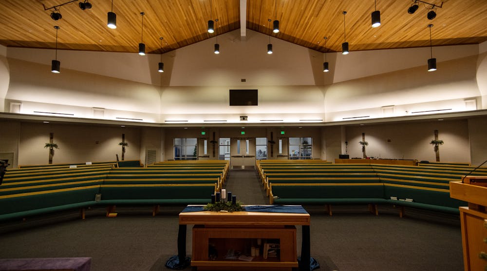 Trinity Covenant Church worship center.