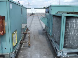If you know what to look for, a visual inspection provides clues to unsafe operation. It's never good for one package unit to exhaust into the economizer of an adjacent unit. If you know what to look for, a visual inspection provides clues to unsafe operation. It's never good for one package unit to exhaust into the economizer of an adjacent unit.