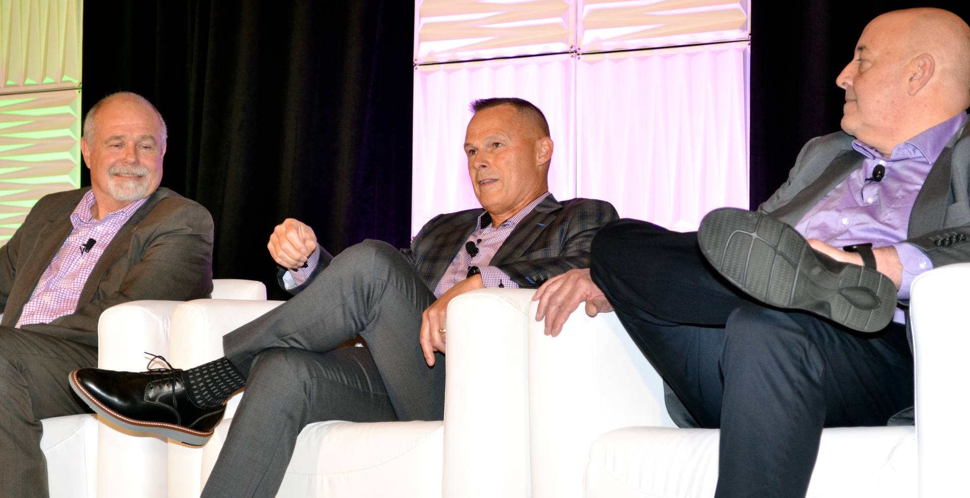 Ray Isaac, center, with Stephen Pape and Matt Marsiglio at ACCA 2023.