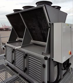 ASDA’s Bootle supermarket initially deployed a transcritical R-744 CO2 booster system during the 2007 reconstruction, comprised of two central medium temperature racks and one low temperature rack with one common remote gas cooler. ASDA’s Bootle supermarket initially deployed a transcritical R-744 CO2 booster system during the 2007 reconstruction, comprised of two central medium temperature racks and one low temperature rack with one common remote gas cooler.