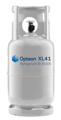 With the introduction of new A2L refrigerants like R-454B, or Opteon&trade; XL41, the cylinders will be a neutral color and the specific refrigerant name will be printed on the jug, as well as the box.