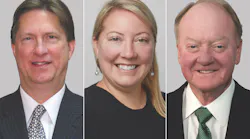 NIBCO leadership appointments, from left: Steve Malm, chairman and chief executive officer; Ashley Martin, president and chief operating officer; and Rex Martin, chairman emeritus.