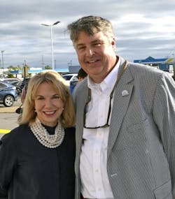 Karen Meyers with ACCA CEO Barton James at the recent dedication of a new Rheem training facility in Ft. Smith, AR. Karen Meyers with ACCA CEO Barton James at the recent dedication of a new Rheem training facility in Ft. Smith, AR.