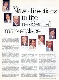 March 1984, during the greatest era of HVAC service business expansion. Ron Smith offered commentary with other visionaries of the time on how to profit from HVAC service. Ron is pictured at top left.
