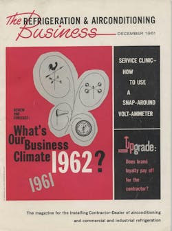 By the time of the 1960s, the magazine's name was changed to The Refrigeration & Airconditioning Business, to reflect the expansion of residential and commercial air conditioning in the USA By the time of the 1960s, the magazine's name was changed to The Refrigeration & Airconditioning Business, to reflect the expansion of residential and commercial air conditioning in the USA