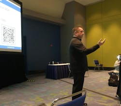 Scott Tinder, trainer and instructional designer at Business Development Resources, spoke to 2024 AHR Expo attendees in Chicago how HVAC contractors can add revenue by offering IAQ equipment and accessories. Scott Tinder, trainer and instructional designer at Business Development Resources, spoke to 2024 AHR Expo attendees in Chicago how HVAC contractors can add revenue by offering IAQ equipment and accessories.