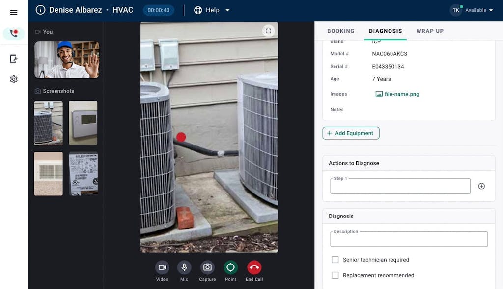 Multiple aspects of a home&apos;s HVAC system can be viewed by the home office professional.