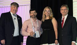 Barton James, left, with representatives from Hiller HVAC during the 2023 ACCA Conference. Barton James, left, with representatives from Hiller HVAC during the 2023 ACCA Conference.