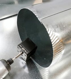 The Malco Turbo Crimper provides for faster installation of round duct pieces. The Malco Turbo Crimper provides for faster installation of round duct pieces.