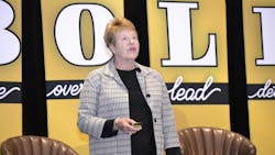 Lori Tschohl delivered her acceptance speech during the Women in HVACR annual conference in Jacksonville, Florida. Lori Tschohl delivered her acceptance speech during the Women in HVACR annual conference in Jacksonville, Florida.