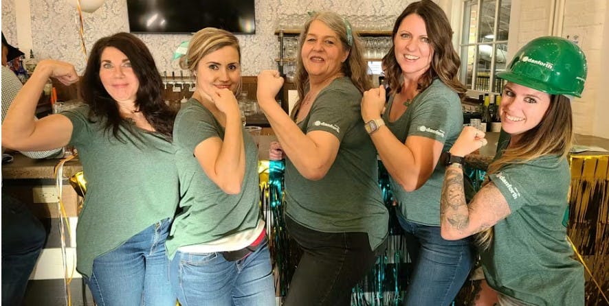 The winning team consisted of Danforth co-workers Michelle Gerace, Christina Kramarz, Deanna Gokey, Kelly Cancilla, and Krystal Yernye.