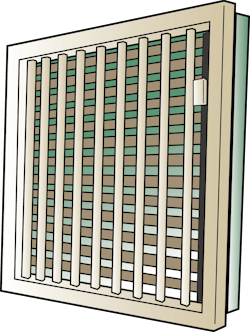 Better performing supply registers have adjustable vanes and louvers that allow you to change throw and spread to meet air mixing needs. Better performing supply registers have adjustable vanes and louvers that allow you to change throw and spread to meet air mixing needs.