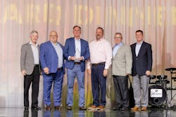 Johnstone Supply &ndash; The Ware Group won the 2023 National Distributor of the Year Award, Residential. Left to right: Mark Kuntz, CEO, METUS; Doug King, director, South Business Unit, METUS; Cameron Perkins, VP of marketing and vendor relations, Johnstone Supply; Ty Rath, area equipment manager, Johnstone Supply; Brinnon Williams, VP of residential business, METUS; David Archer, VP of commercial business, METUS.