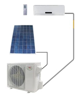 Solar-powered mini-split. Solar-powered mini-split.