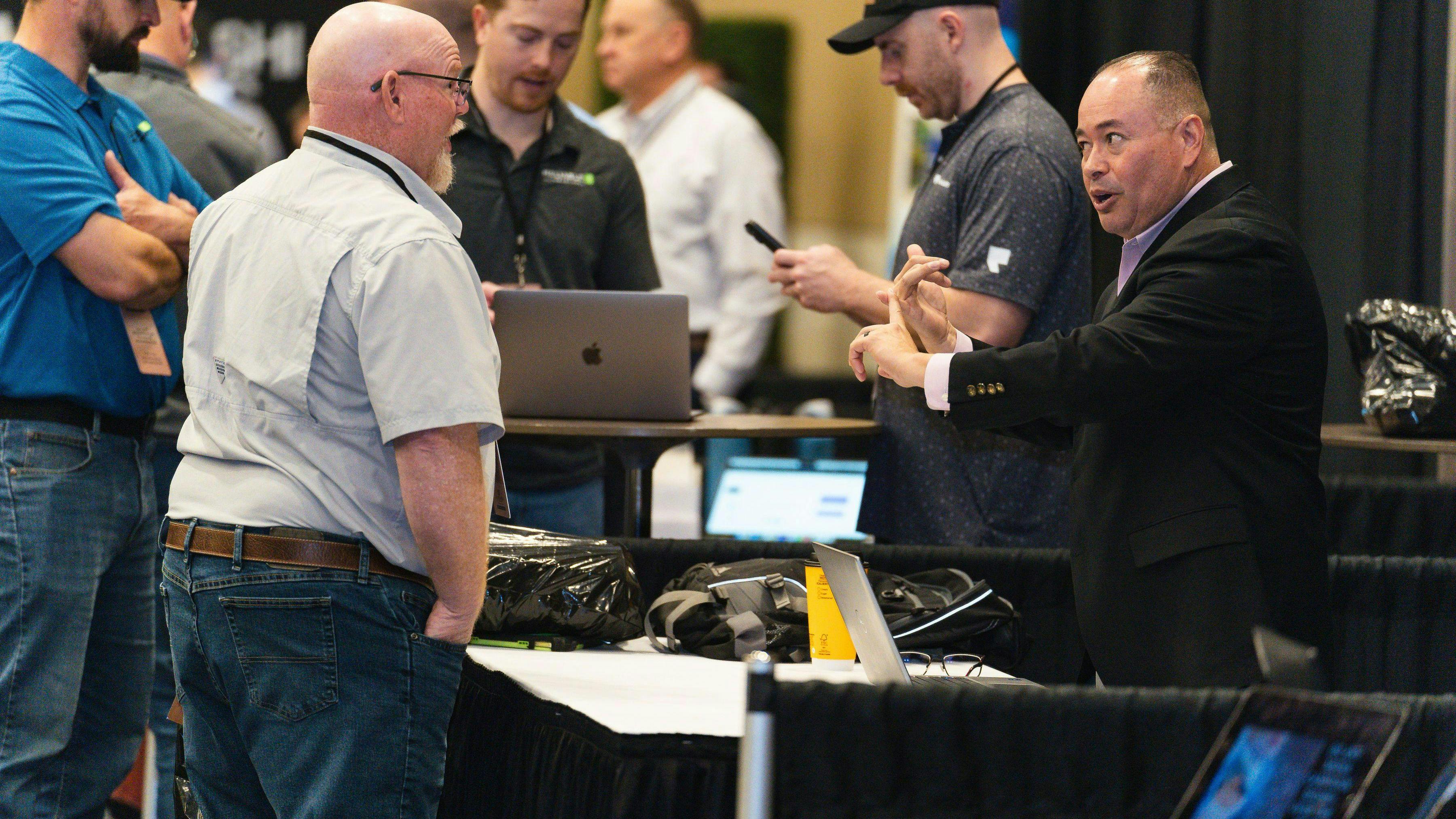 Marcone distributors from O'Connor Company meet with vendors during dealer event in Overland Park, Kan.
