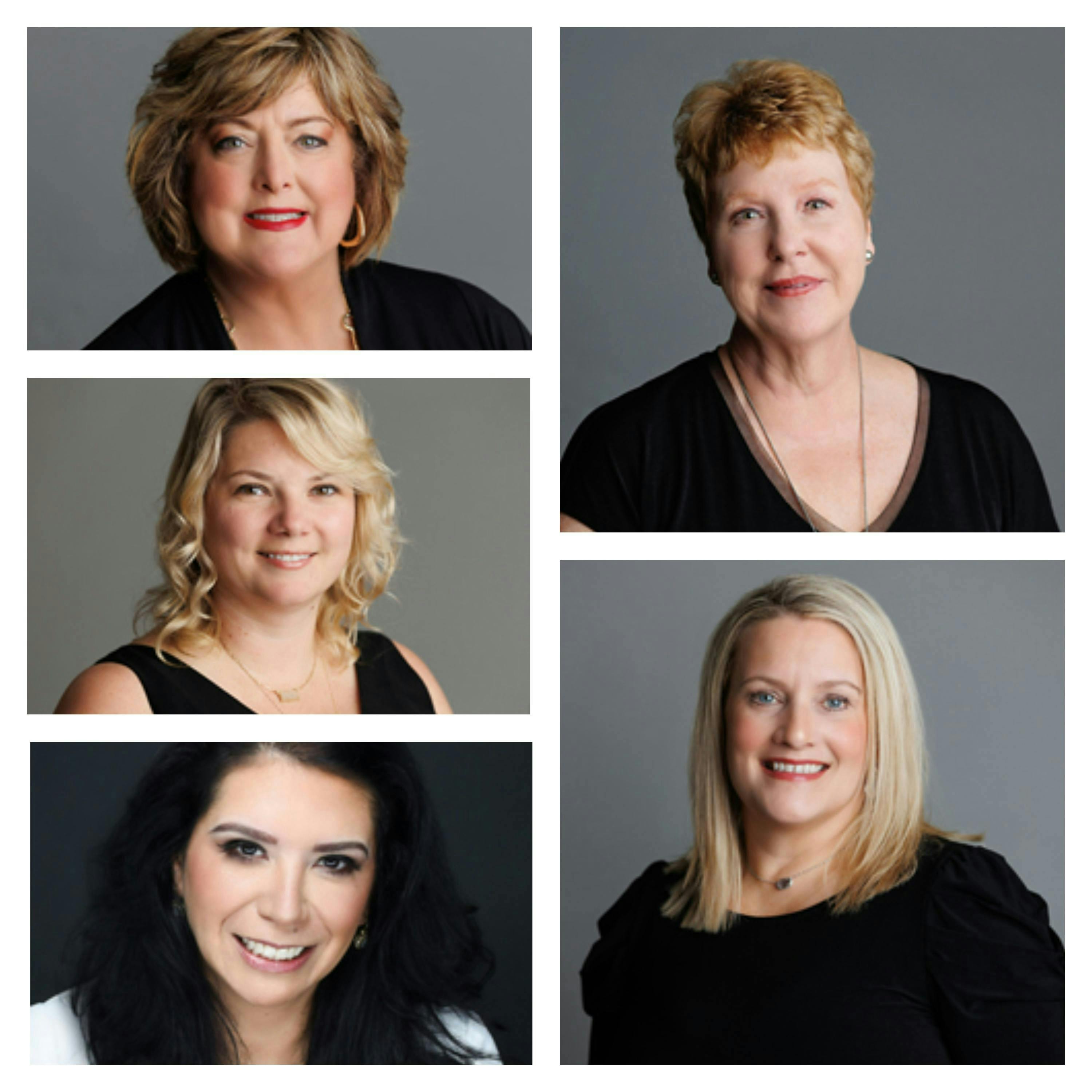 Executive Board of Women in HVACR. Clockwise from top left: Immediate Past President Marcia Christiansen; 2024 President Lori Tschohl; Vice President Kristin Gallup; Treasurer Sarah Hammond; Secretary Tanya Steindl.