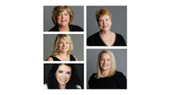 Executive Board of Women in HVACR. Clockwise from top left: Immediate Past President Marcia Christiansen; 2024 President Lori Tschohl; Vice President Kristin Gallup; Treasurer Sarah Hammond; Secretary Tanya Steindl.