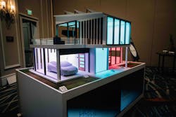 Shown is a mock-up of the home of the future, one that delivers comfort and easy-of-use to the customer. Shown is a mock-up of the home of the future, one that delivers comfort and easy-of-use to the customer.