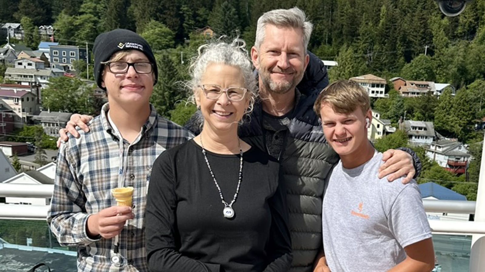 Toby Taylor, Beth Taylor and sons Riley and Colby.