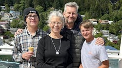 Toby Taylor, Beth Taylor and sons Riley and Colby. Toby Taylor, Beth Taylor and sons Riley and Colby.